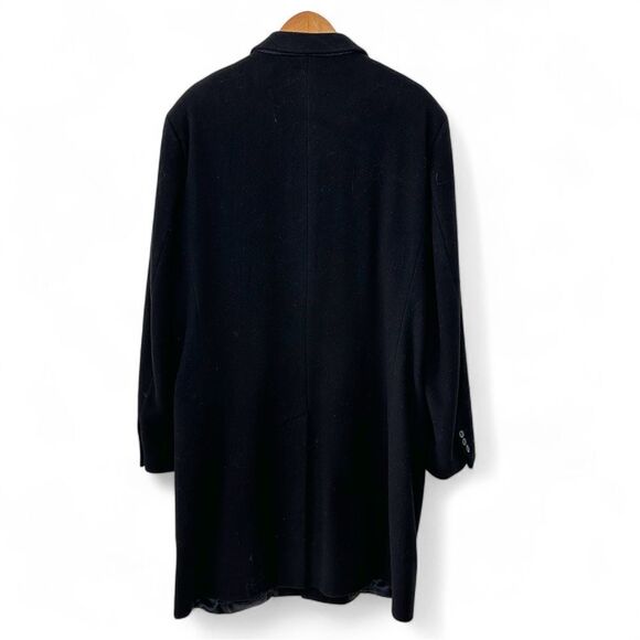 Cacharel Wool Cashmere Winter Coat Black Size 58 - Picture 2 of 6